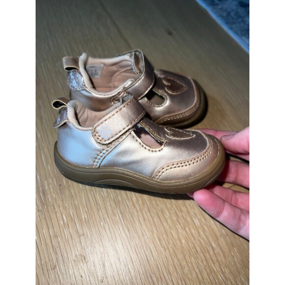 Stride Rite 360 Girl's Mariella Rose Gold Mary Jane Slip On Baby Shoes size 3m 3 - Picture 6 of 10